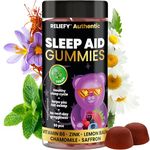 Reliefy π¦ππππ£ ππ¨π π πππ¦ High Strength - Natural Sleep Aid Botanical Extracts - Zinc, Saffron, Vitamin B6, Chamomile, Lemon Balm - Mixed Berry Legendary & Authentic Taste Gummy - 60, Vegan
