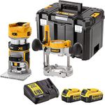 Dewalt DCW604NT 18V XR Brushless Router Trimmer with 2 x 4.0Ah Battery & Charger - Versatile and Durable Woodworking Tool, Dewalt Trimmer, 18v Router Trimmer, Power Tools Combo Kits
