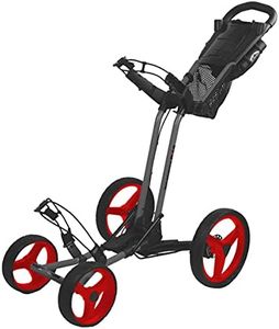 Sun Mountain Pathfinder Px4 Golf Push Cart - Magnetic-Gray-Red