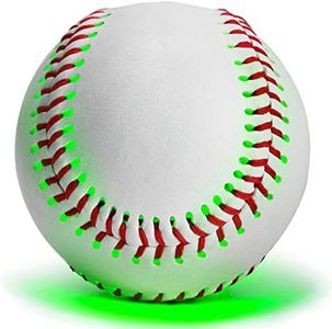 JIOBOLION Glow in the Dark LED Light Up Ball, Rechargeable 6-Color Changing Cowhide Sports Ball, Regulation Size for Fans, Adults & Teens - (Red)