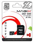 Magix 32GB microSD Card Class10 V10 U1, Read Speed Up to 80 MB/s, HD Series (SD Adapter Included)