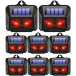 2024 Newly Solar Animal Repellent Outdoor,Coyote Deterrent Racoon Repellent Outdoor Skunk Repellent for Yard,Fox Deer Repellent Devices Predator Lights for Chicken Coop Yard Farm Garden,8 Pack