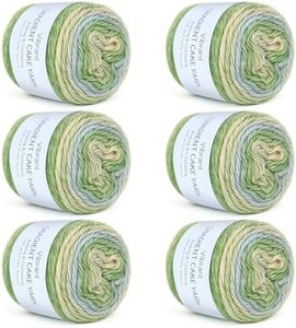 Aeelike Gradient Yarn for Crocheting, Soft Ombré Fairyland Yarn # 3 Light Weight with Vibrant Colors 6 x 100g (3.52 oz) 245m (267 Yards) for DIY Making Colorful Blanket Scarves Hat, Green Gradient