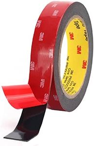 Double Sided Tape, Heavy Duty Mounting Tape, Waterproof Foam Tape, for Indoor Outdoor Car LED Strip Lights, and Home Office Decor （Black，1 in x 15.6ft）