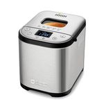 Kitchen in the box Bread Maker Machine, 2LB 1.5LB 1LB Automatic Breadmaker with Gluten-Free Setting, 15-in-1 Stainless Steel Bread Maker with Recipes-Silver