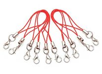 KIPZO® Red Pack of 10 pcs Phone Strap Charm lobster clasp for cell phone Cover keyring Pendrive Badge Holders Charm DIY Jewellery straps thread Ring with Hook smart round zip carry case pouch