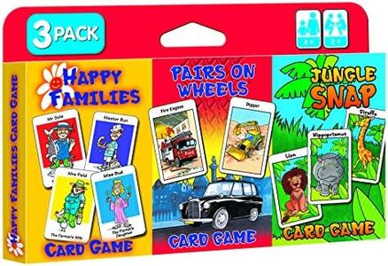 Cartamundi 3 x Kids Card Games - Jungle Snap, Pairs on Wheels & Happy Families, Age 4+