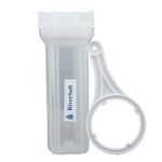 RiverSoft PreRO-in-STR RO prefilter semi-Transparent housing with inbuilt mounting clamp (Semi-Transparent, PP) (Housing only)