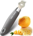 HAMOER Lemon Citrus Zester Tool Cheese Grater for kitchenaid-Multipurpose grooved channel knife scraper,Stainless steel blade and ergonomically designed curved handle