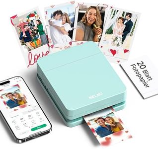Nelko Photo Printer, PP01 Color Portable Mini Photo Printer, Instant Smartphone Inkjet Sticker Printer, Sticky-Back Photos, for iOS & Android, Picture Printer for Christmas, Fun Editing App, Green