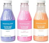 Nostalgia Cotton Candy Flossing Sugar Party Kit 3-Pack, Grape, Pink Bubble Gum, Orange, 3 - 16 oz bottles - 48 total ounces - Bottles of Cotton Candy Sugar Mix