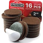 X-PROTECTOR Premium 16 Thick 1/4â€ Heavy Duty Felt Furniture Pads 2â€! Felt Pads for Heavy Furniture Feet â€“ Best Felts Wood Floor Protectors for NO Scratches Sliders. Protect Your Hardwood Floor!