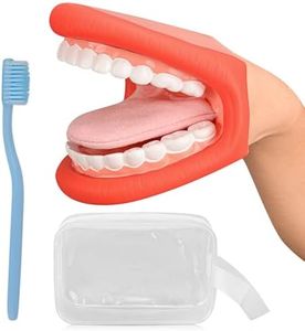 Ultrassist Mouth Hand Puppet Medium Size with Tongue for Kids Red Color, Mouth Puppet for Speech Therapy, Include Toothbrush