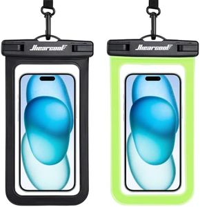 Hiearcool Waterproof Phone Pouch,Waterproof Phone Case for iPhone 16 15 14 13 Pro Max Plus up to 8.3",IPX8 Cellphone Dry Bag for Beach Cruise Travel Black&Olive Green-2Pack