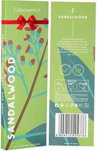 Folkulture Incense Sticks (75 Sticks) |8" Premium Sandalwood Incense Sticks for Calming,Aromatherapy, Valentines Day Gifts for Her |No Charcoal,Organic,Non Toxic, 45 Mins, Long Burning Insence-Sticks
