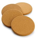 DEFTIMIRC 6Pack Round Cork Trivet 10cm, Cork Coasters Set for Hot Pots, Pans, Kettles and Potted Plants, DIY Art Crafts for Home Wall Decor, 4inch