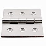 1Pack Square Stainless Steel 304 Hardware Cabinet Hinge Electric Box Hinge Industrial Equipment Chassis ,Heavy Duty Flat Open Door Hinges Wire Drawing Brushed Hinges (Size:75mm x75mmX6mm)