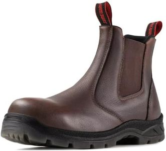 SUREWAY Men's Slip On Fire & Safety Boots Composite Toe Dark Brown 10