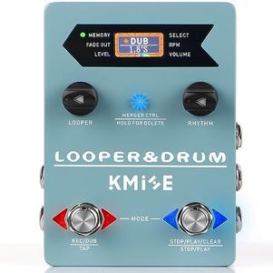 Lotmusic Loop Pedal & Drum Machine 2 in 1 Stereo Guitar Loop Pedal with 100 Styles Drum Slots, 40 Slots 160 Minutes Looper Recording Capacity Compatible with