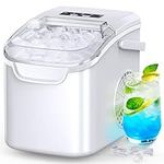 COWSAR Ice Maker Countertop, Portable Ice Machine with Self-Cleaning, 26.5 lbs/24Hrs, 8 Ice Cubes in 6 Mins, Ice Basket and Scoop, Ideal for Home, Kitchen, Bar, Camping