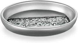 Creative Scents Silver Mosaic Soap Dish - Bathroom Bar Soap Holder - Decorative Dry soap Bar Holder for Shower, Vanity Sink, Bathtub - Durable Resin Designed bar Soap Dish (Silver - Gray)