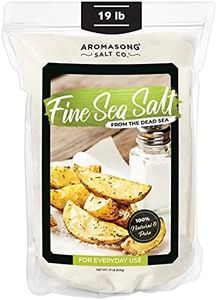 Aromasong Sea Salt 100% Natural Unrefined Gluten Free Fine Grain Table Salt - 19 Lb Large Bulk Resealable Bag