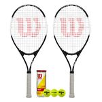 Wilson Tour Slam Tennis Racket x 2 + 3 Tennis Balls