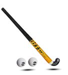 Liffo® Hockey Sticks for Men and Women Practice and Beginner Level with Two Ball (L-36 Inc) Yellow