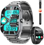 Smartwatch Uomo Donna, fitness tracker da 2,01” con 120+ modalità sportive Monitor della frequenza cardiaca e del sonno e dell'ossigeno nel sangue, orologio fitness impermeabile IP68 per Android iOS