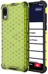 Nakedcellphone Case for Jitterbug Smart3 Phone, [Honeycomb Hybrid Series] Dual-Layer Cover [Anti-Shock] for Jitterbug Smart 3 (2021) for Seniors (aka Lively Smart) - Lime Green