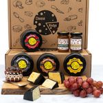 Premium Cheese Gift | Cheese & Chutney Gift Box | 4 Luxury Truckle Cheese Selection & 2 Artisan Chutneys