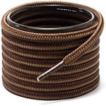 Shoemate Round Boot Shoelaces for Work Boots, Hiking Shoes and Walking Boots, Shoe Strings, Brown/Tan, 48"(122cm) 15-QianzongKa JAR-122-15