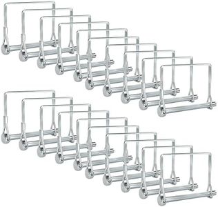 Pack of 20 Square Trailer Pins – 2-3/4" x 1/4" (L x W) – Featuring PTO Pins, Lock Pins, Trailer Hitch Pins, and Shaft Locking Coupler Pins for Farm Trailers, Towing, Lawn Equipment and Hitches
