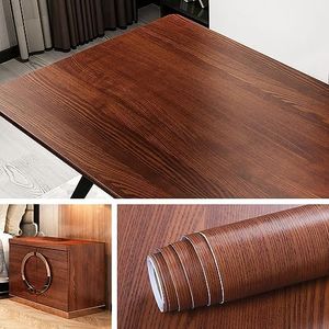 Livelynine 24X197 Natural Teak Wood Contact Paper for Countertops Waterproof Peel and Stick Countertop Wallpaper Self Adhesive Vinyl Wrap Solid Wood Countertop Contact Paper Kitchen Cabinet Covers