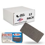 Pool-Whiz Pumice Block, Pool Tile & Concrete Cleaner, Pumice Stone for Cleaning Pools, Spas & Water Features, Pool and Spa Cleaner, by Billy Buckskin Co. Pack of 12