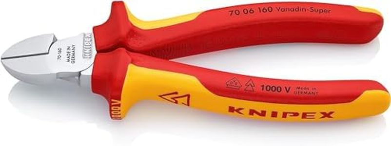 Knipex 70 06 160 1000V Insulated Diagonal Cutter, 160 mm