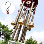 Bwinka Chinese Traditional Amazing 10 Tubes 5 Bells Bronze Yard Garden Outdoor Living Wind Chimes 85cm