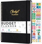 Budget Planner - Monthly Bill Organizer, 8 x 10 inches Large Budget Planner, Premium Hardcover Budget Book with Pockets, Savings, Debt & Expense Tracking – Budget Tracker with Stickers