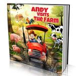 Personalized Storybooks by Dinkleboo - "Visits The Farm" - Your Child Joins Mr. Gray On A Trip Around The Farm - for Children Aged 0 to 8 Years Old