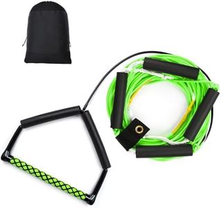 ASVAEVAS 75FT Wakeboard Rope and Handle, No Stretch Dyneema Wakeboard Tow Rope, 4 Sections Floating Water Ski Ropes for Wakeboarding, Waterskiing, Kneeboarding and Wakesurfing