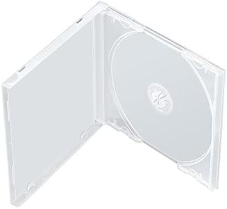 Progo Shatter Proof PP Jewel Case, 10.4 mm Standard Single Disc Clear CD Jewel Case with Clear Tray, 10 Pieces Pack.