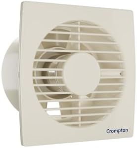 Crompton Axial Air 150 mm (6 inch) Kitchen/Bathroom/Office Exhaust (Ventilation) Fan | 1750 RPM | Low Noise | Sturdy Front Grill | Wall,Glass & Grill Mounting | 2 Year Warranty | Ivory