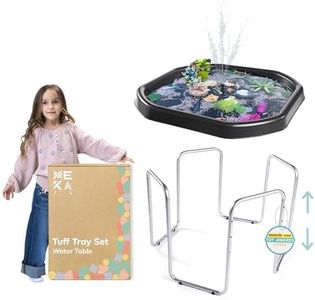 Large Tuff Tray Set, Sensory Tray Plus Stand, Sand and Water Table for Toddlers, Outdoor Water Table and Sensory Table, Kids Water Table for Outside, Sand Tray, Play Tray, Tuff Tray for Sensory Play