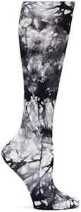 Nurse Mates Compression Wide Calf Socks, Grey Tie Dye, One size