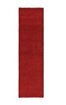 A2Z Rug Pera Shaggy Luxury Super Soft 5cm Pile Thickness 140X70cm - 4'6''X2'3''ft Plain Red Shag Runner Rugs