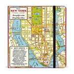 Cavallini Papers & Co Notebook New York City Map 144 Pages Featuring Classic Cream Lined Paper Stock, 6 x 8