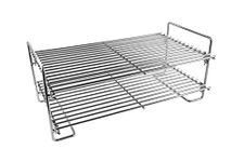 DcYourHome Double Layer Stainless Steel Smoke Shelf/Grill Warming Rack Replacement Part for Traeger and Other Wood Pellet Grills & Gas Grills & Grill Grate Accessories (Smoke Shelf)