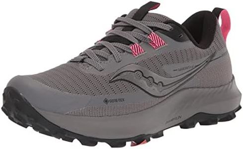 Saucony Damen Peregrine 13 GTX Traillaufschuh, Gravel/Black, 38.5 EU