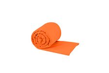 Sea to Summit - Pocket Microfibre Towel L - Bath Towel - Tiny Pack Size - Ultra Absorbent & Quick Dry - Whisper Light - Hang Loop & Case - For Backpacking - 60 x 120cm - Outback Orange - 112g
