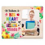 WhatSign Teacher Picture Frames Gifts - Best Teacher Frame 4x6 Photo Wooden Teacher Appreciation Frame End of School Year Gifts for Teacher